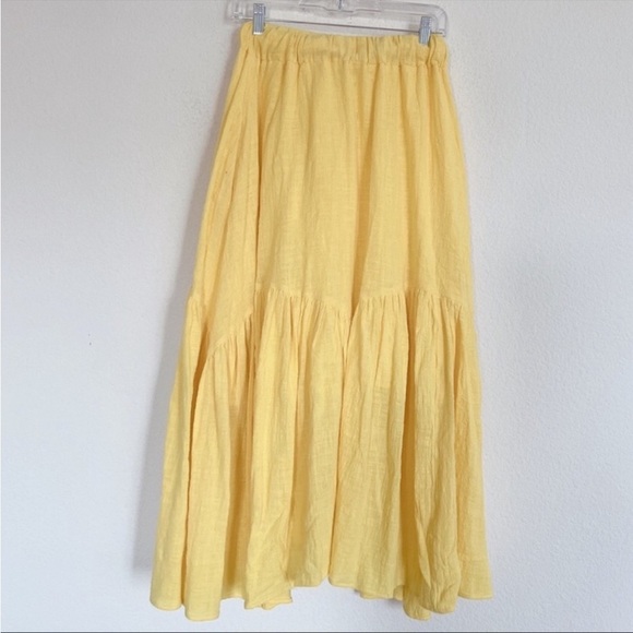 NWT Westside Tie Front Linen Feel Maxi
Skirt Yellow - Picture 3 of 4